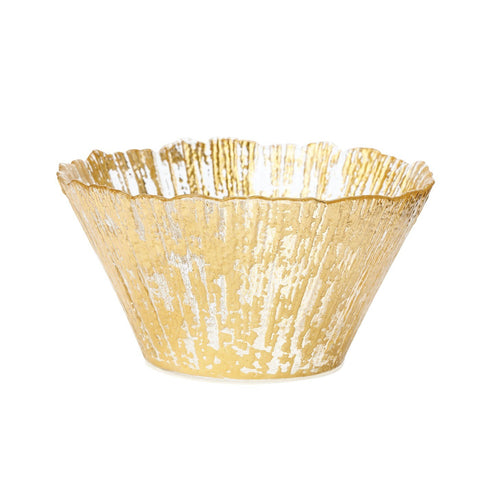 Rufolo Glass Gold Deep Bowl Small