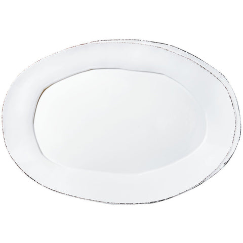 Lastra White Oval Platter