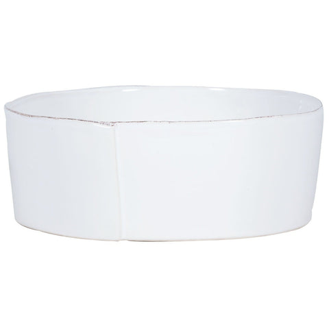 Lastra Large White Serving Bowl