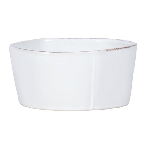 Lastra Medium White Serving Bowl