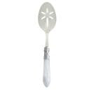 Vietri Aladdin White Brilliant Slotted Serving Spoon