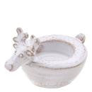 Holiday White Reindeer Votive Candleholder