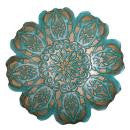 Vietri Damask Aqua Large Bowl