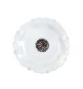 Vietri Incanto White Pearl Salad Plate w/ Metallic Emblem