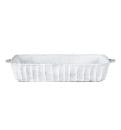 Vietri Incanto White Stripe Medium Rectangular Baking Dish