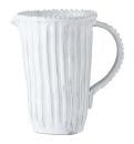 Vietri Incanto White Stripe Pitcher