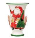 Vietri Old St Nick Footed Vase