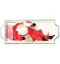 Vietri Old St Nick Handled Rectangular Santa Platter